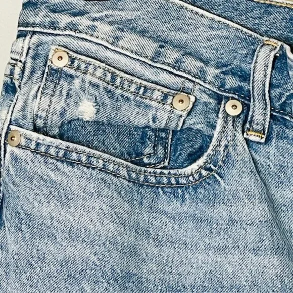 Madewell Low Slung Straight Leg Light Wash Button Fly 100% Cotton Denim Jeans 29 - Picture 4 of 11